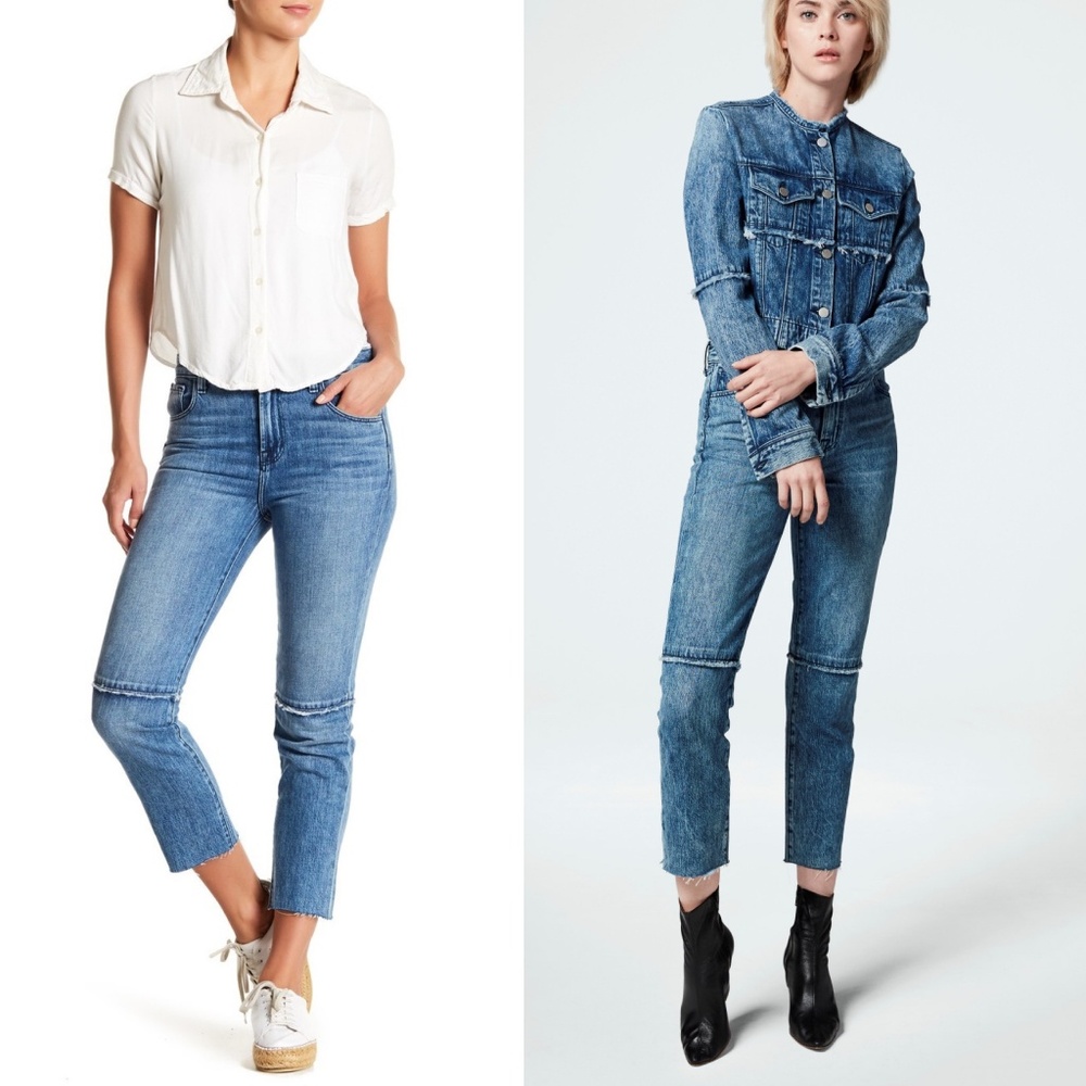 J BRAND RUBY High Waist Cigarette Cropped Jeans